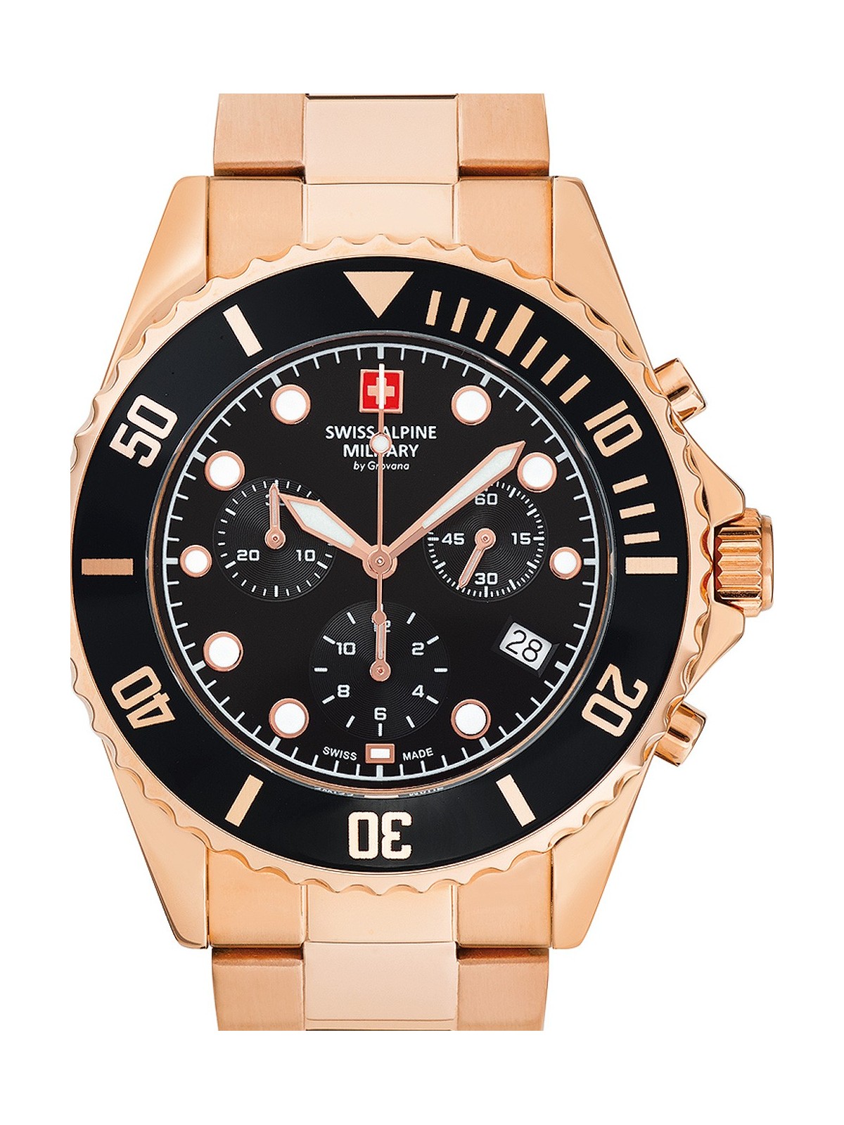 orologio uomo Swiss Alpine Military 7053.9167 Chronograph Mens Watch 42mm 10ATM