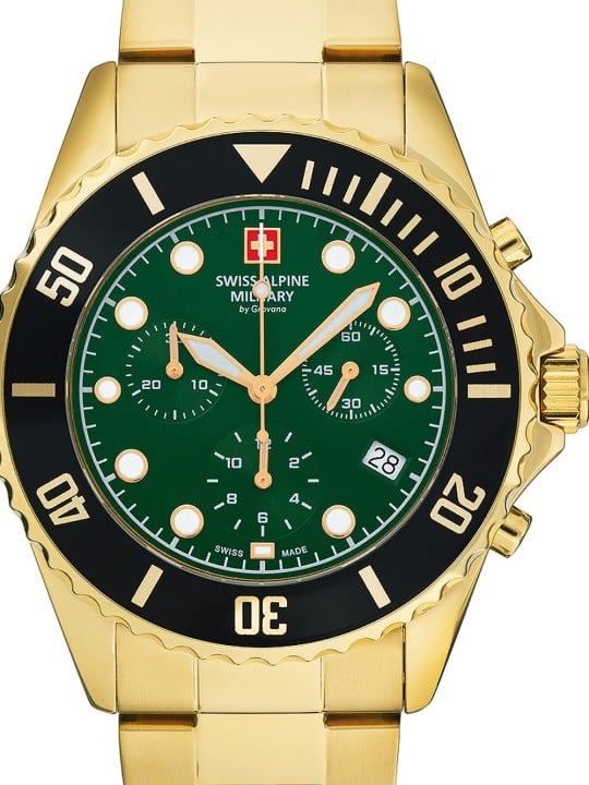 orologio uomo Swiss Alpine Military 7053.9114 Chronograph Mens Watch 42mm 10ATM