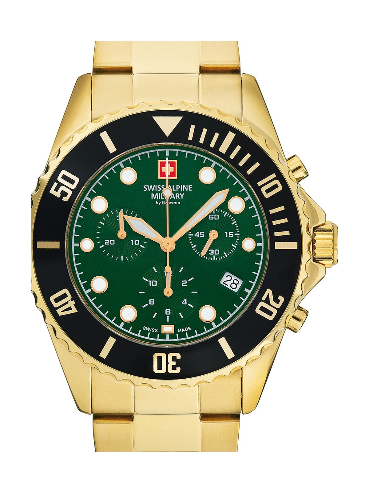 orologio uomo Swiss Alpine Military 7053.9114 Chronograph Mens Watch 42mm 10ATM