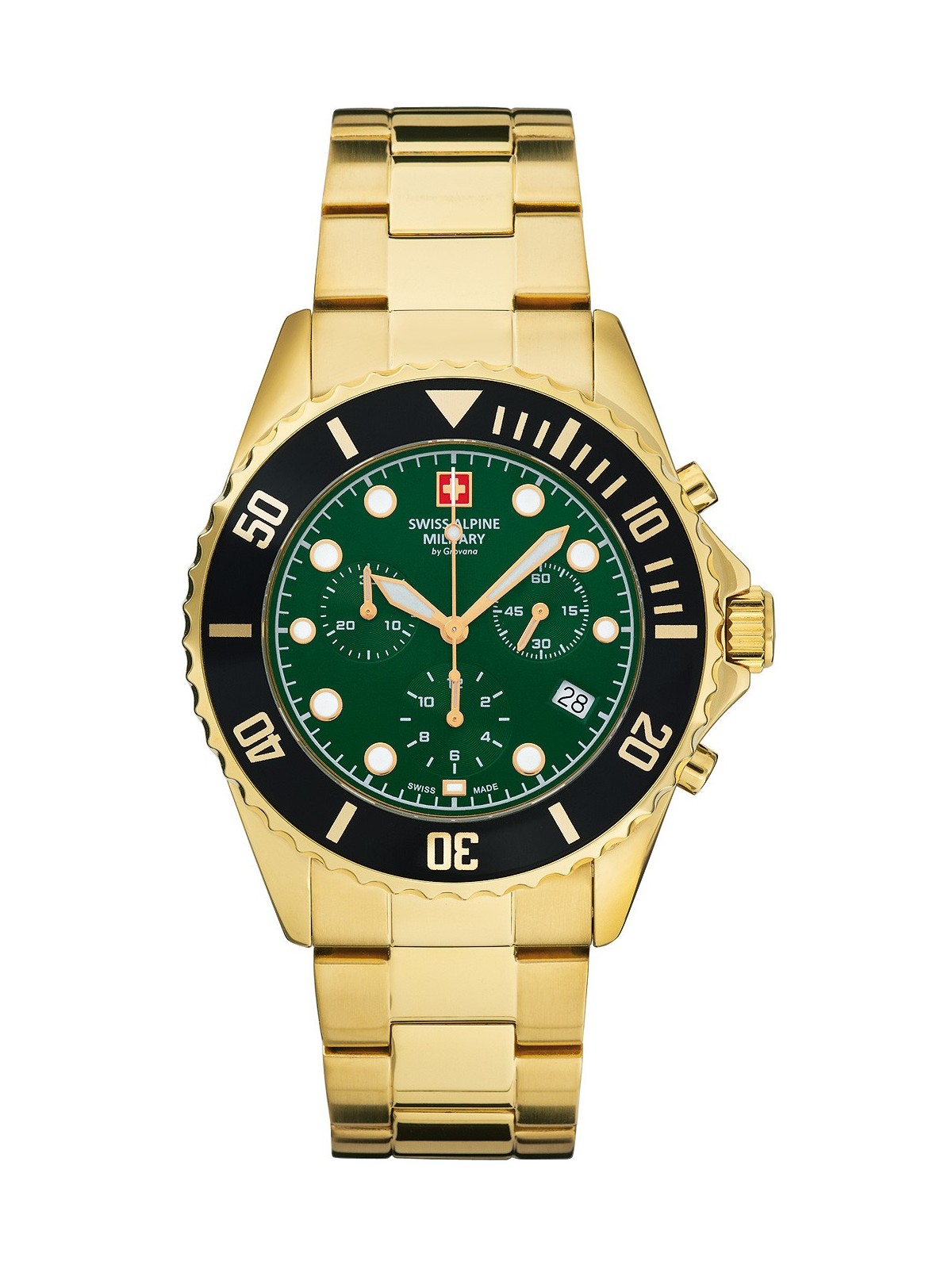 orologio uomo Swiss Alpine Military 7053.9114 Chronograph Mens Watch 42mm 10ATM
