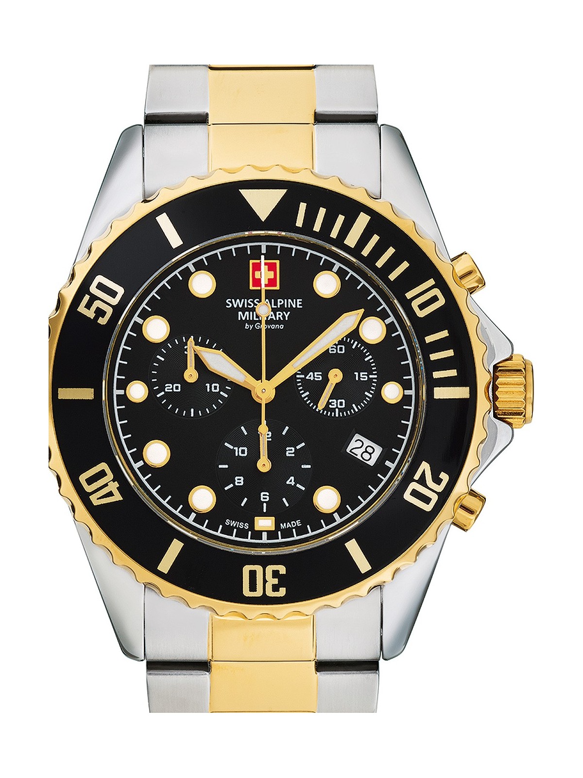 orologio uomo Swiss Alpine Military 7053.9147 Chronograph Mens Watch 42mm 10ATM