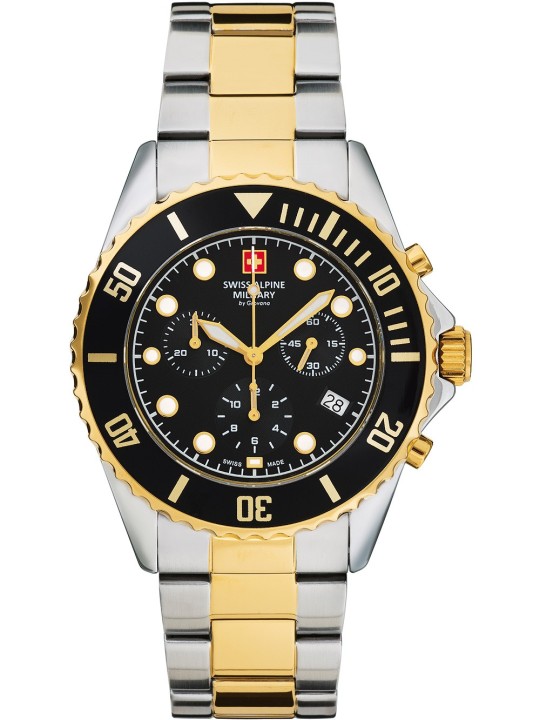 orologio uomo Swiss Alpine Military 7053.9147 Chronograph Mens Watch 42mm 10ATM