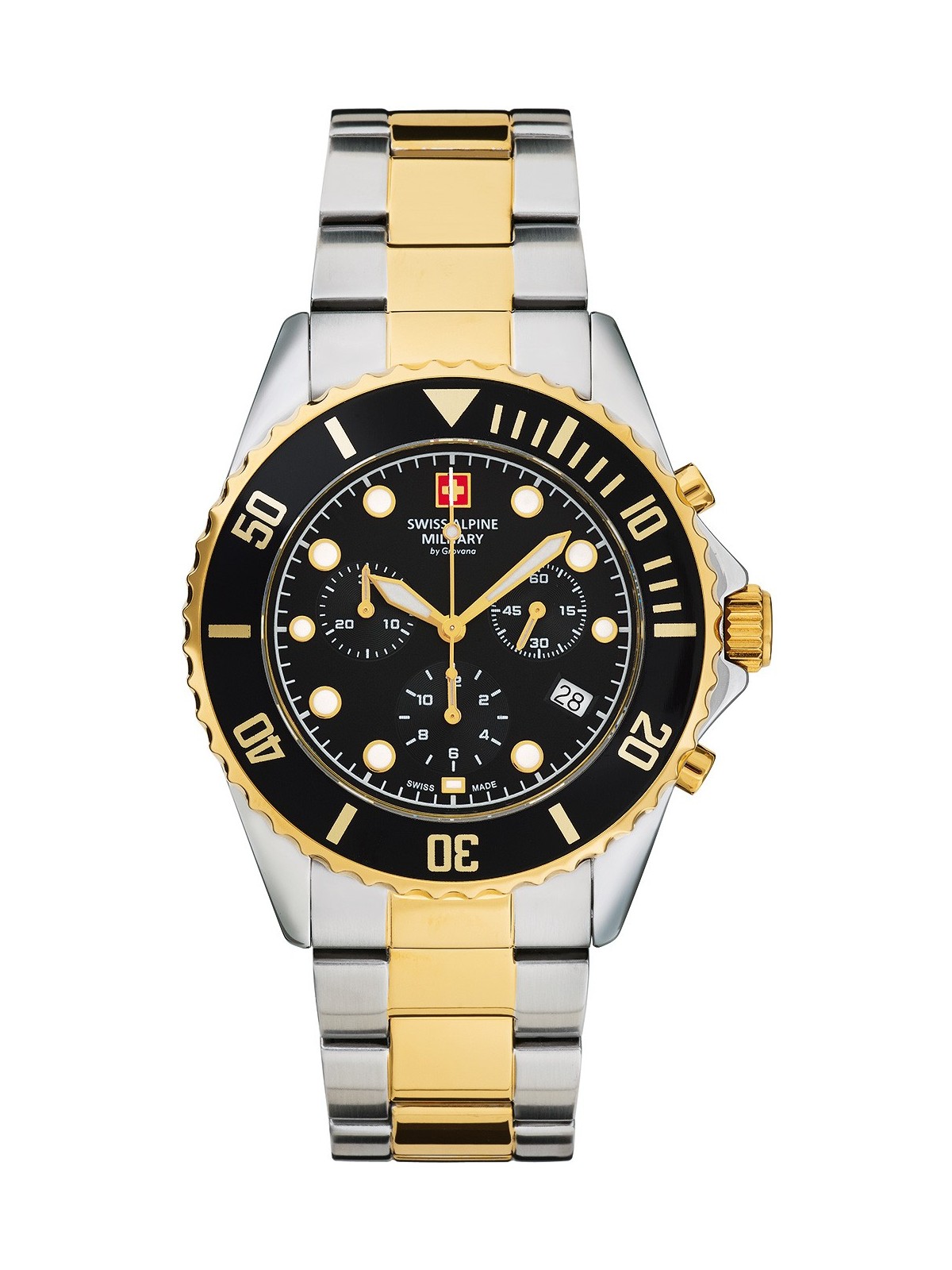 orologio uomo Swiss Alpine Military 7053.9147 Chronograph Mens Watch 42mm 10ATM