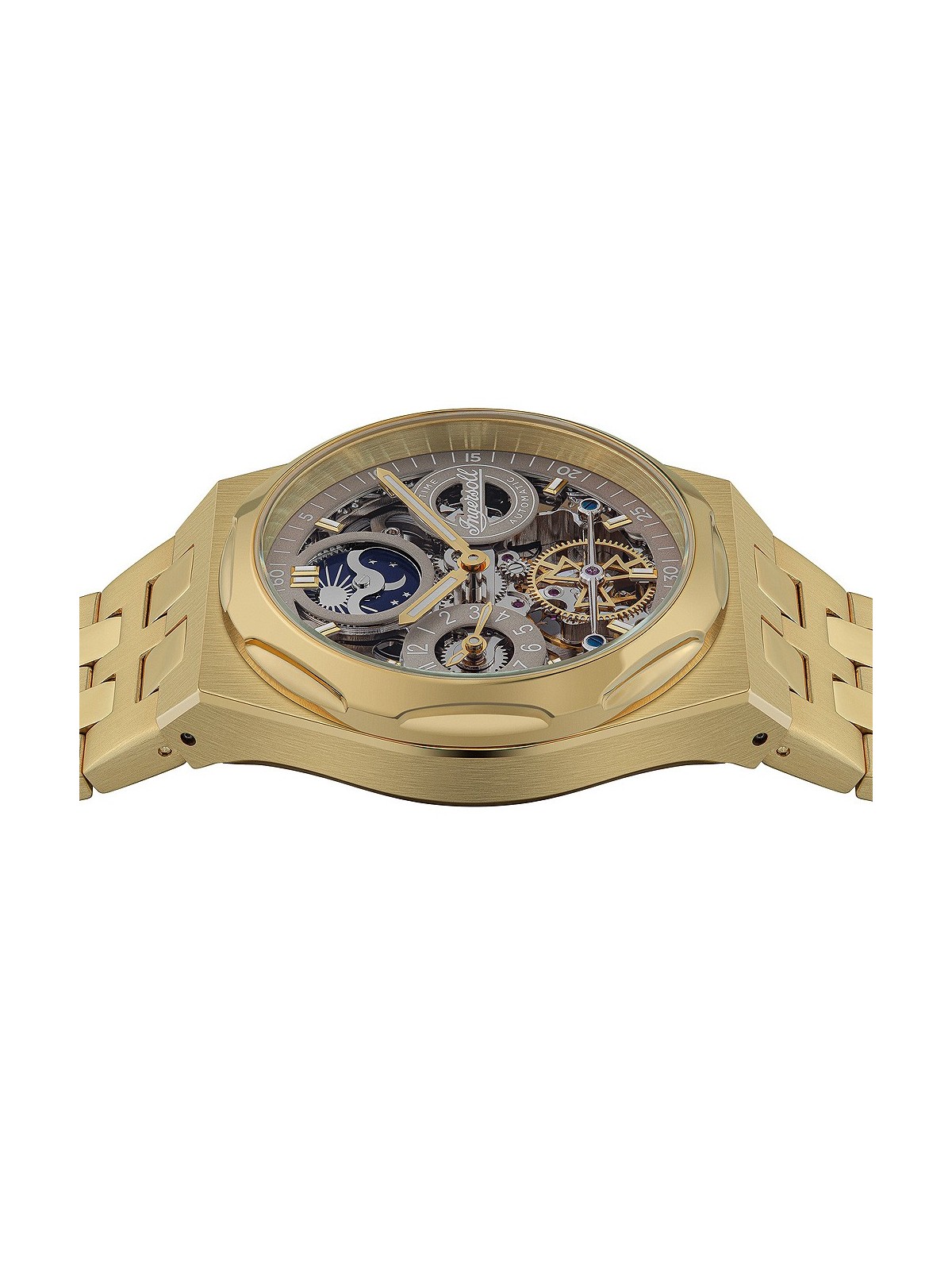 orologio uomo Ingersoll I12902 The Broadway Dual Time Automatic Mens Watch 43mm 5ATM