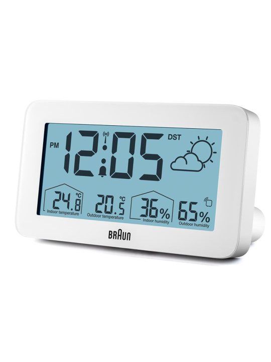 sveglia Braun BC13WP-DCF digital radio alarm clock w. weather station