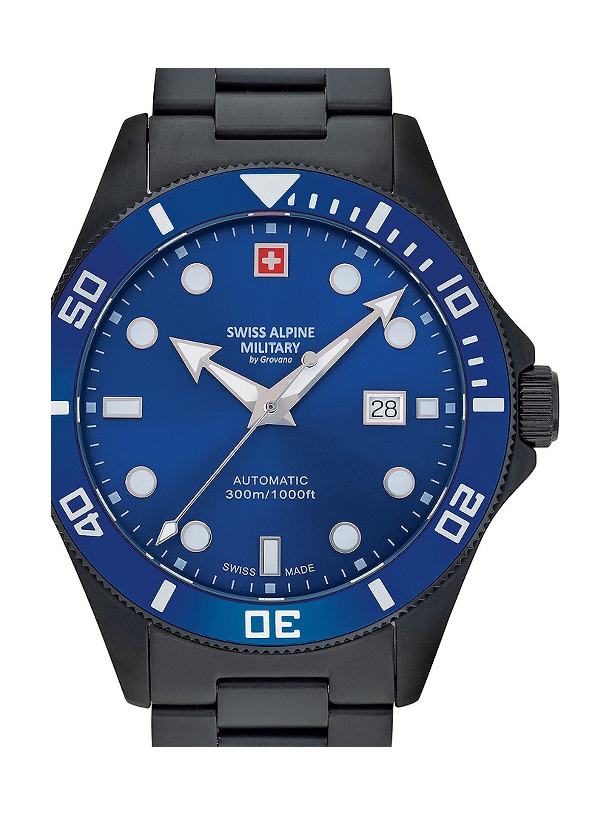 orologio uomo Swiss Alpine Military 7095.2175 Diver automatic 44mm 30ATM