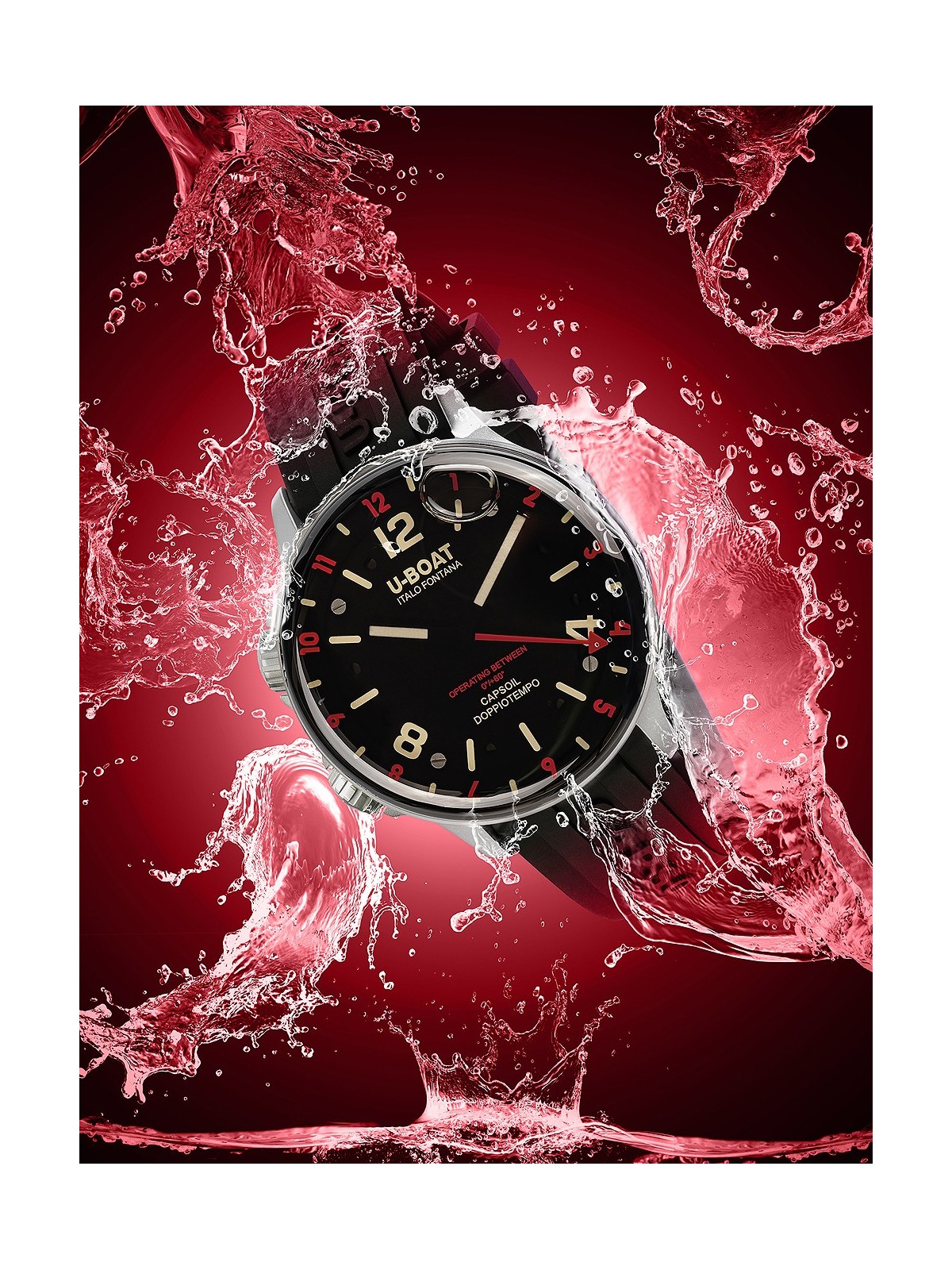 orologio uomo U-Boat 8839 Capsoil Doppiotempo SS GMT 45mm 10ATM