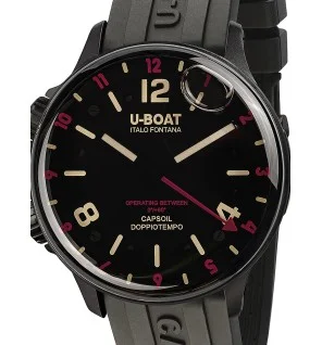 orologio uomo U-Boat 8841 Capsoil Doppiotempo DLC GMT 45mm 10ATM