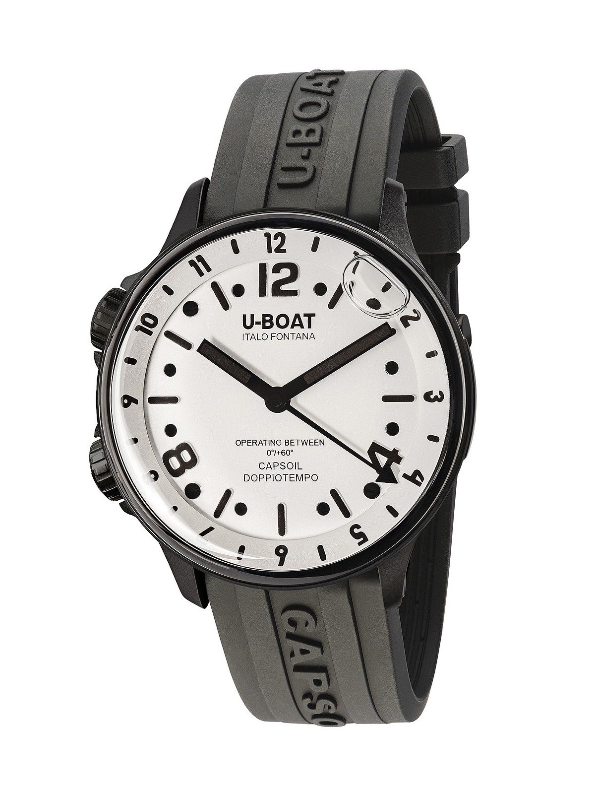 orologio uomo U-Boat 8889 Capsoil Doppiotempo DLC GMT 45mm 10ATM