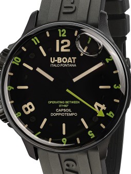 orologio uomo U-Boat 8840/B Capsoil Doppiotempo DLC GMT 45mm 10ATM