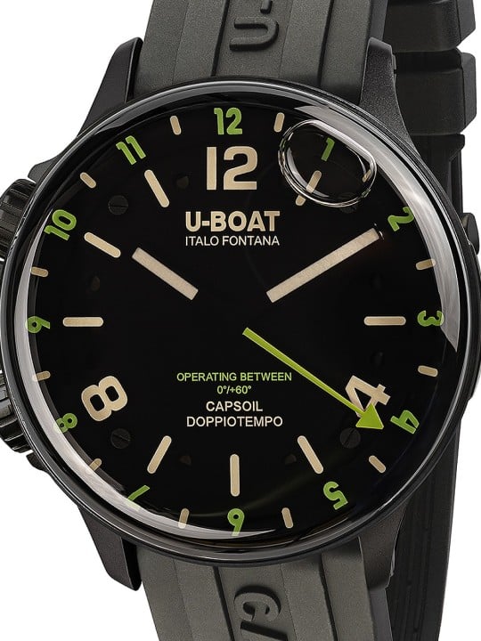 orologio uomo U-Boat 8840/B Capsoil Doppiotempo DLC GMT 45mm 10ATM