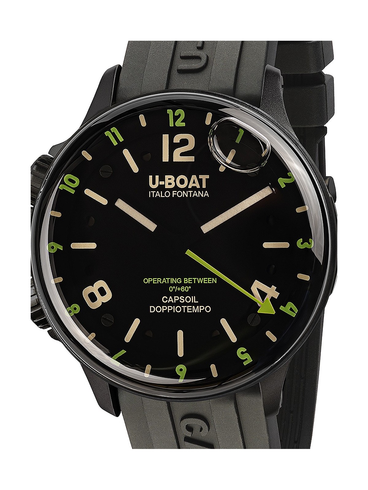 orologio uomo U-Boat 8840/B Capsoil Doppiotempo DLC GMT 45mm 10ATM