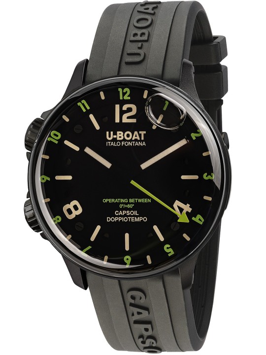 orologio uomo U-Boat 8840/B Capsoil Doppiotempo DLC GMT 45mm 10ATM