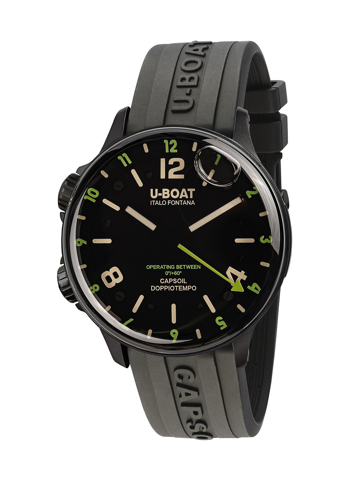orologio uomo U-Boat 8840/B Capsoil Doppiotempo DLC GMT 45mm 10ATM