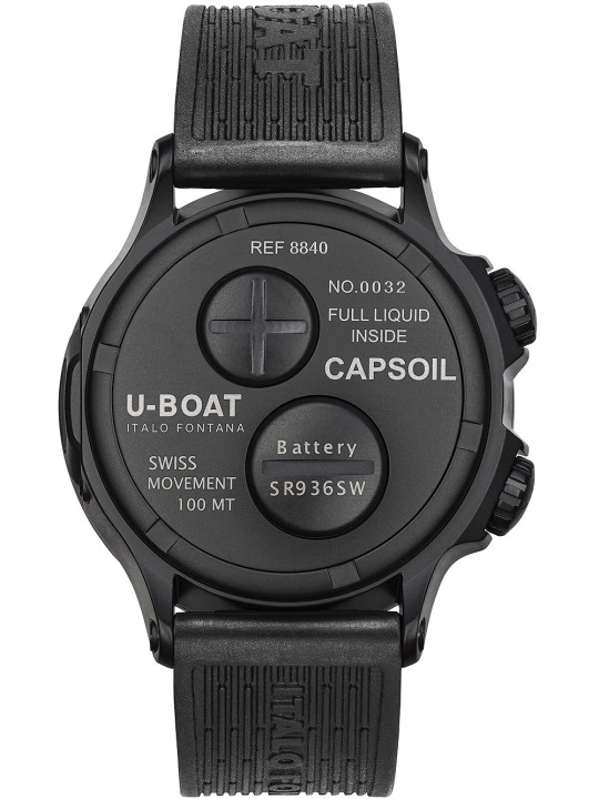 orologio uomo U-Boat 8840/B Capsoil Doppiotempo DLC GMT 45mm 10ATM