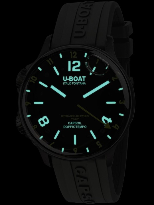 orologio uomo U-Boat 8840/B Capsoil Doppiotempo DLC GMT 45mm 10ATM