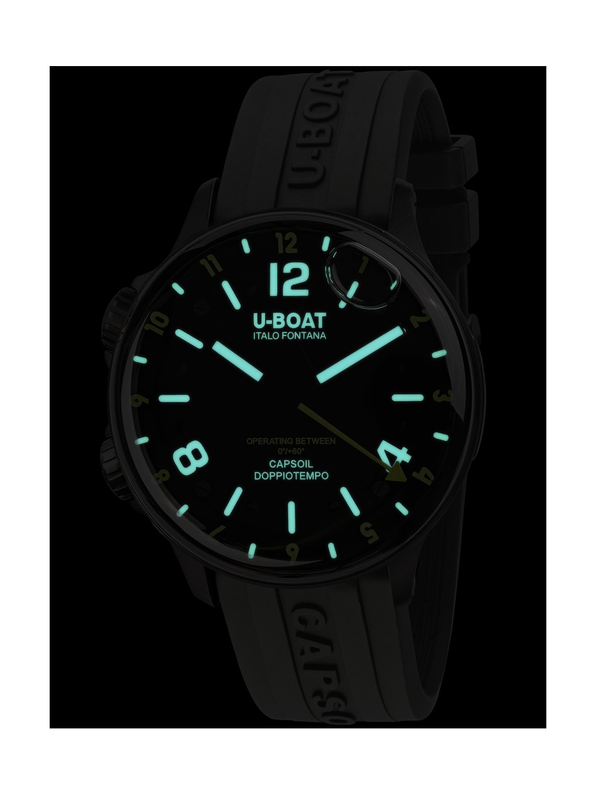 orologio uomo U-Boat 8840/B Capsoil Doppiotempo DLC GMT 45mm 10ATM