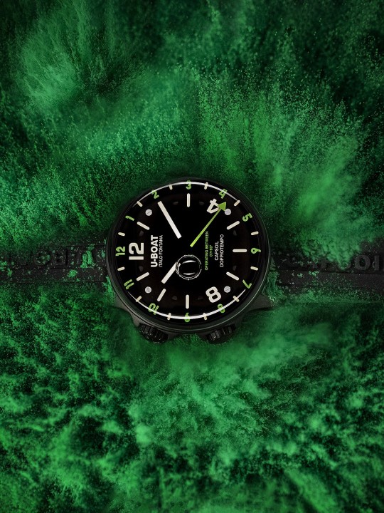orologio uomo U-Boat 8840/B Capsoil Doppiotempo DLC GMT 45mm 10ATM