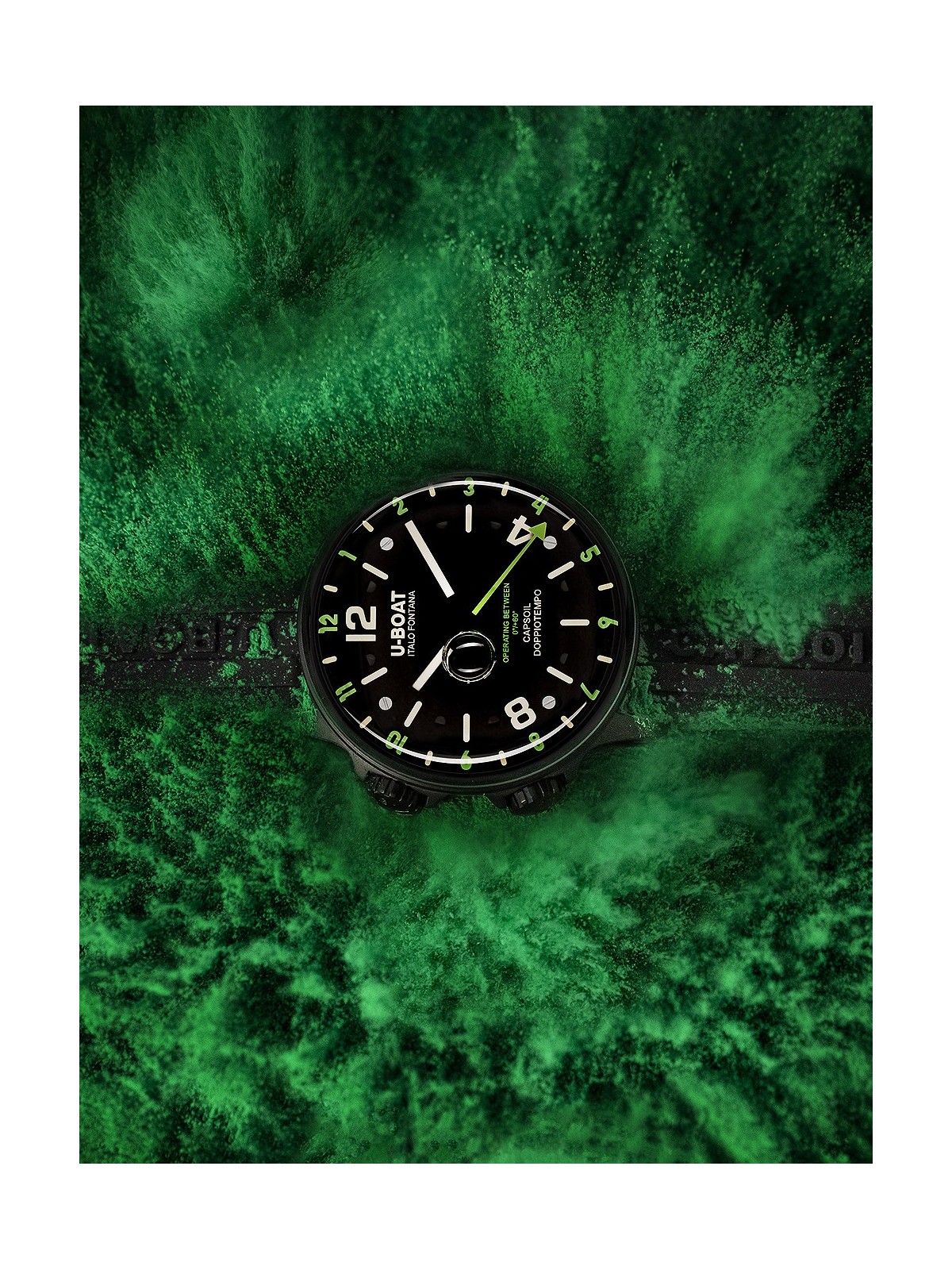 orologio uomo U-Boat 8840/B Capsoil Doppiotempo DLC GMT 45mm 10ATM