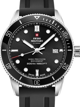 orologio uomo Swiss Military SM34088.07 Diver Quartz Mens Watch 42mm 20ATM