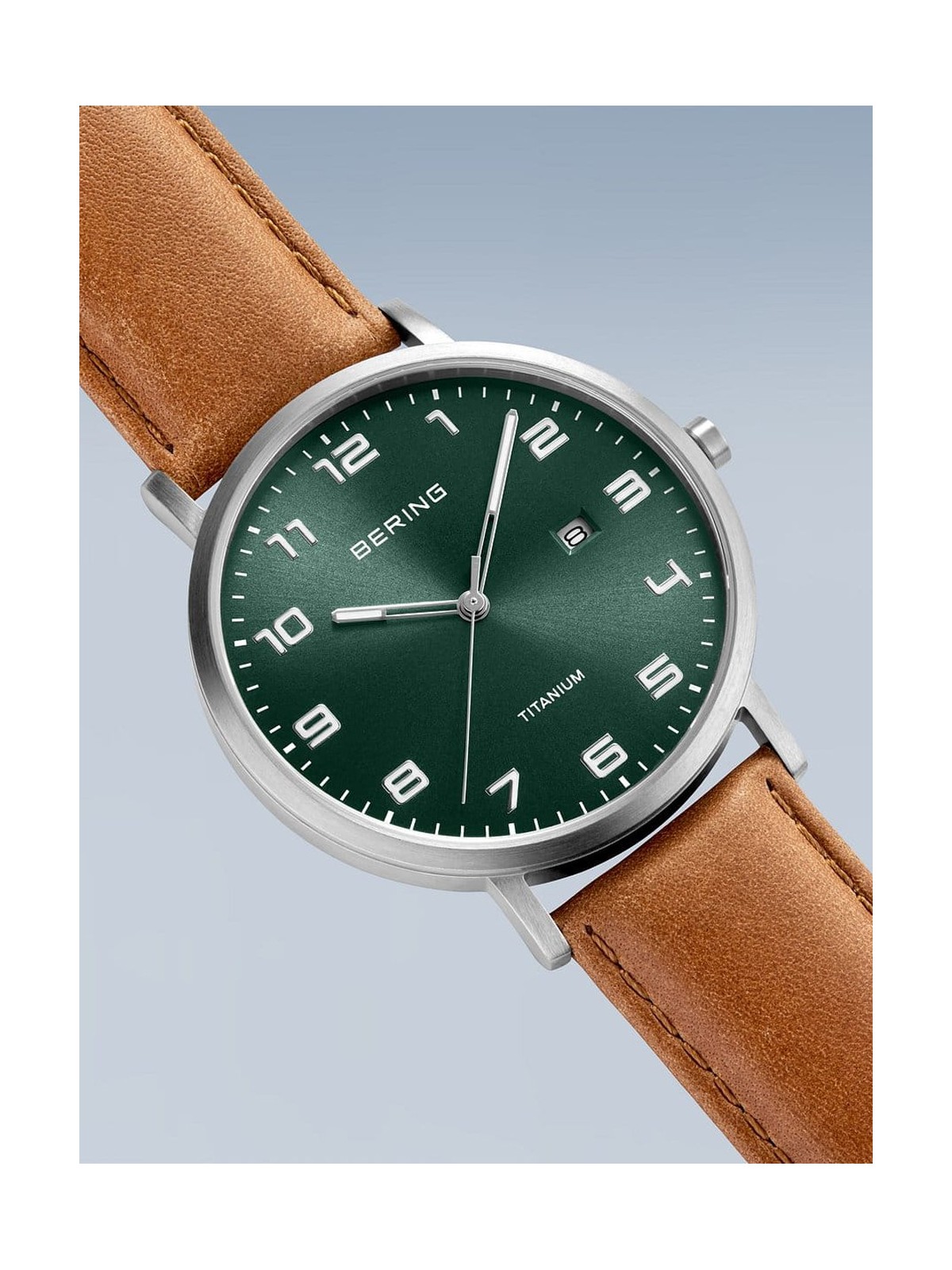 orologio uomo Bering 18640-568 men`s Titanium Mens Watch 40mm 5ATM