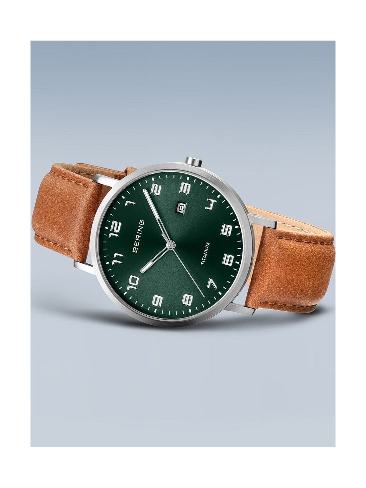 orologio uomo Bering 18640-568 men`s Titanium Mens Watch 40mm 5ATM