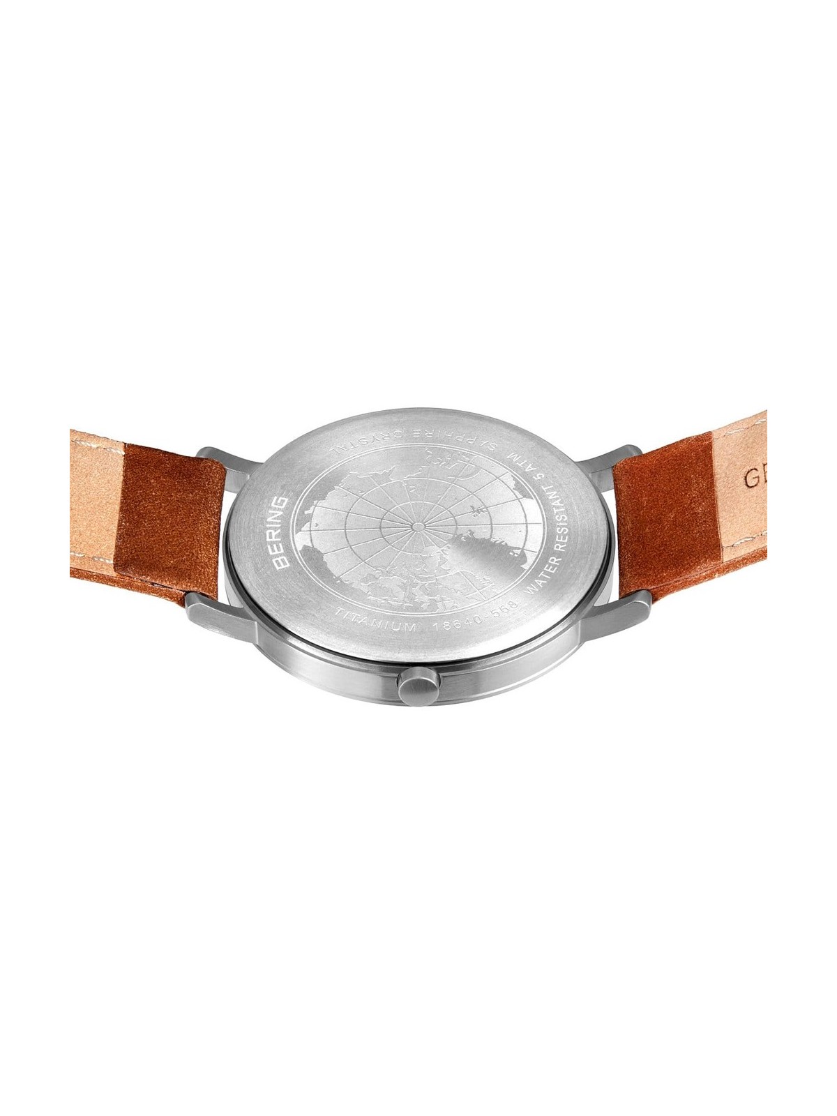 orologio uomo Bering 18640-568 men`s Titanium Mens Watch 40mm 5ATM