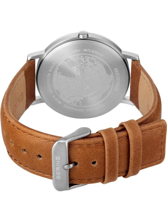 orologio uomo Bering 18640-568 men`s Titanium Mens Watch 40mm 5ATM