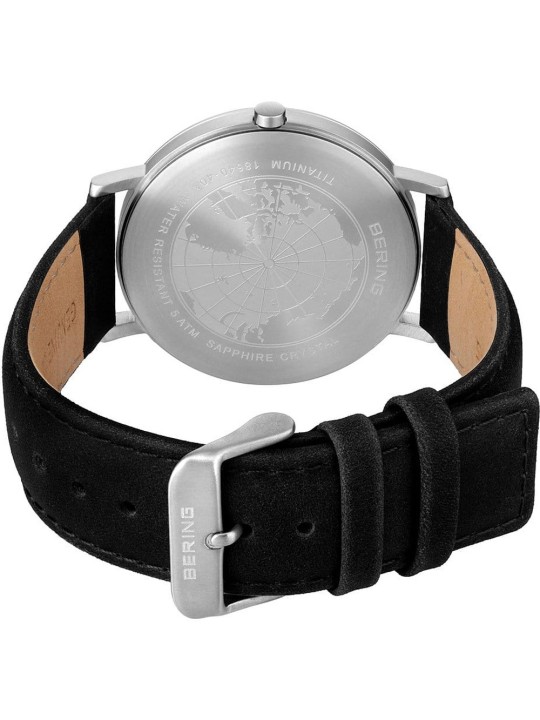 orologio uomo Bering 18640-402 men`s Titanium Mens Watch 40mm 5ATM
