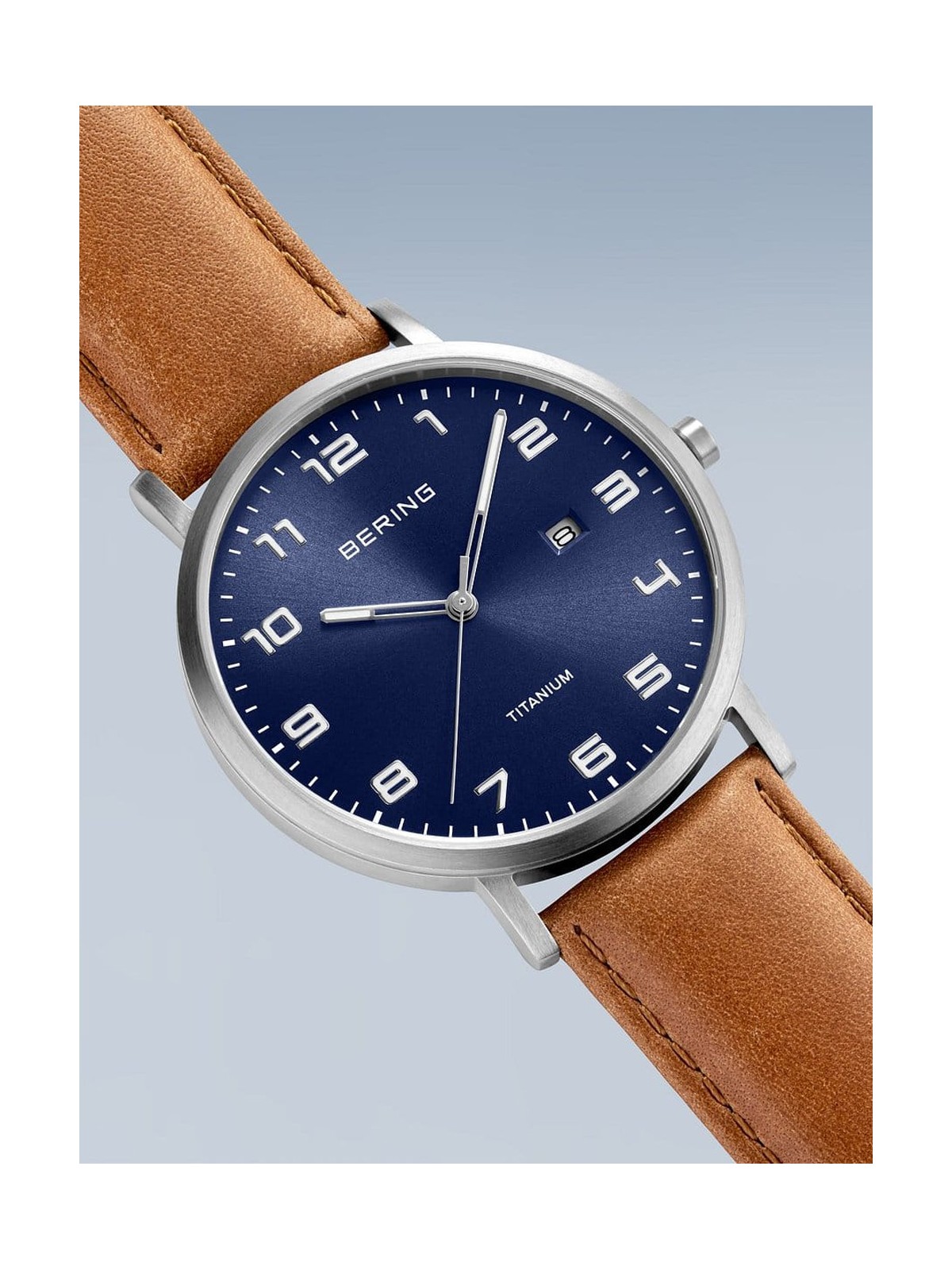 orologio uomo Bering 18640-567 men`s Titanium Mens Watch 40mm 5ATM