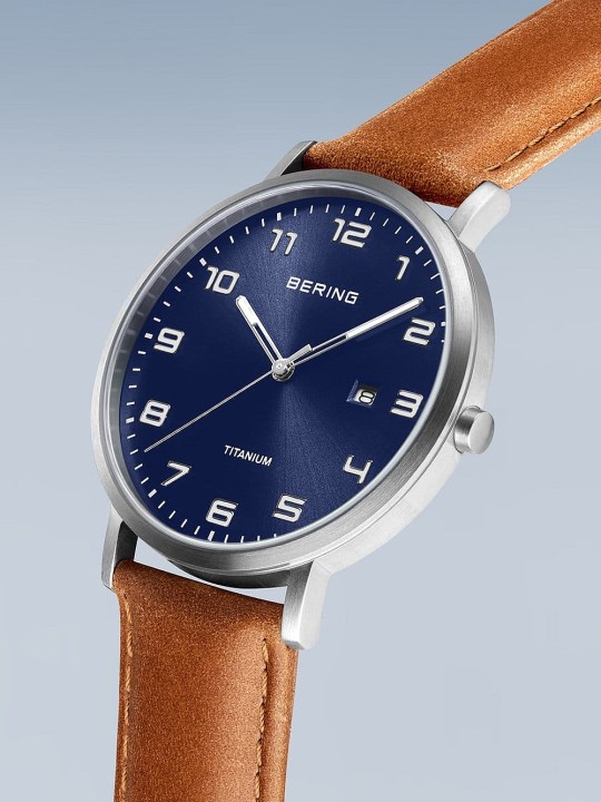 orologio uomo Bering 18640-567 men`s Titanium Mens Watch 40mm 5ATM