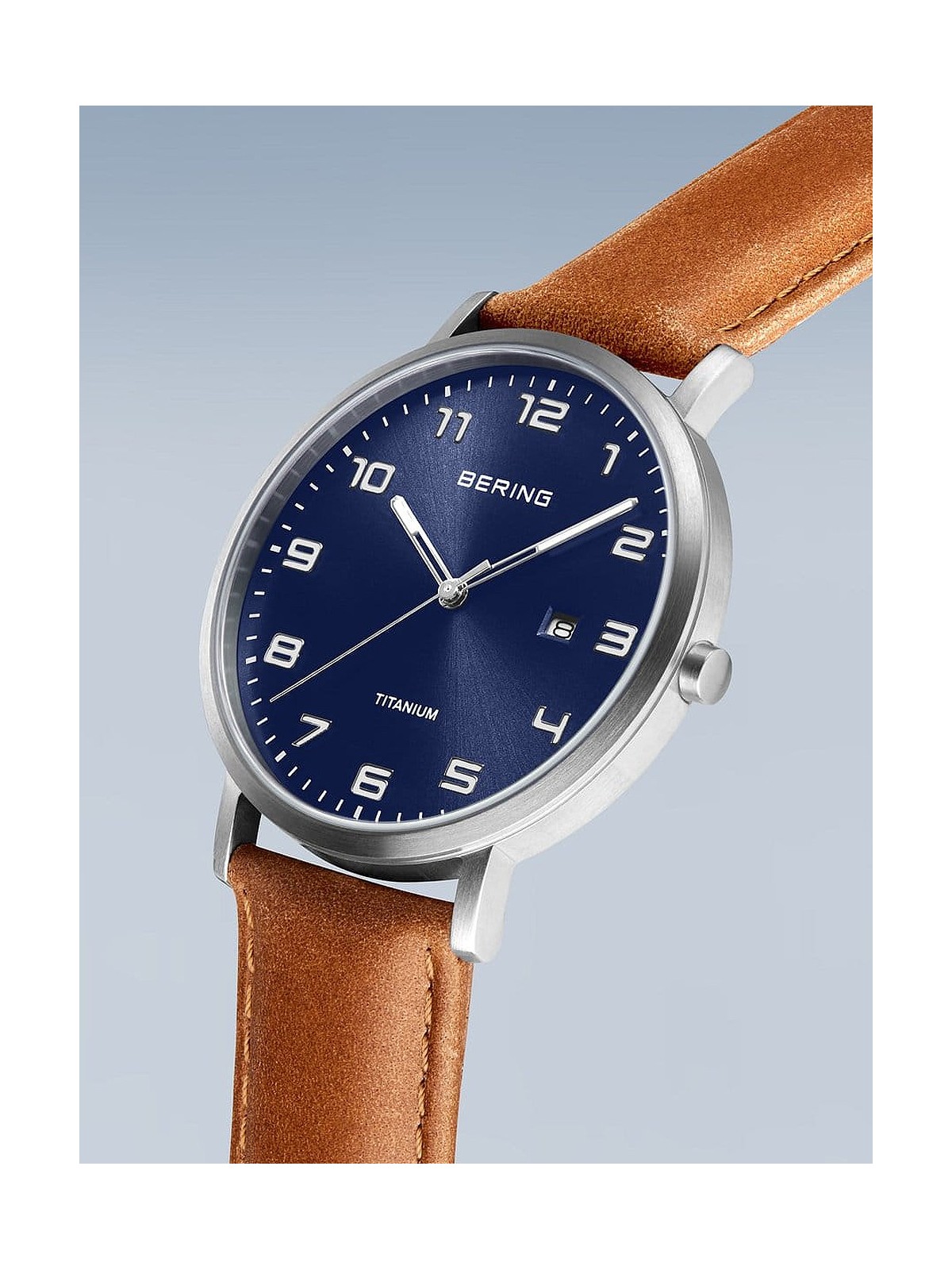 orologio uomo Bering 18640-567 men`s Titanium Mens Watch 40mm 5ATM