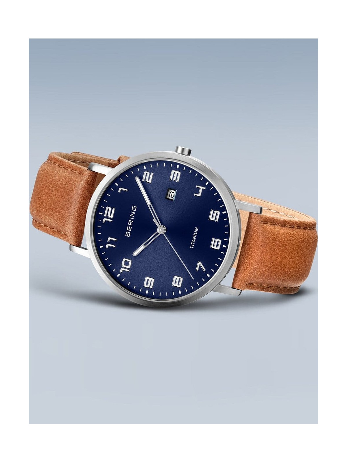 orologio uomo Bering 18640-567 men`s Titanium Mens Watch 40mm 5ATM