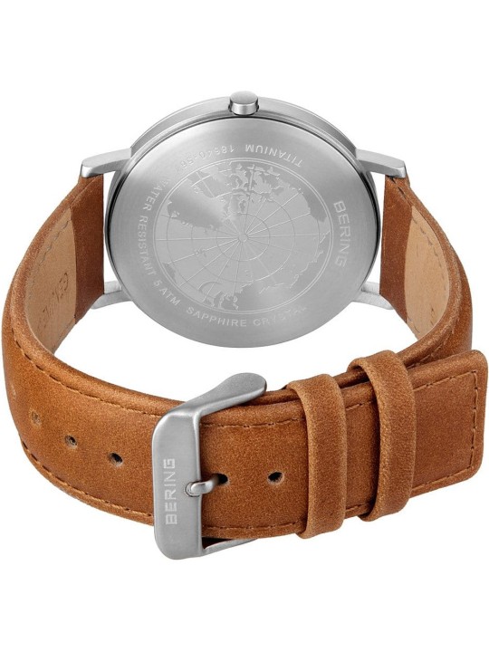 orologio uomo Bering 18640-567 men`s Titanium Mens Watch 40mm 5ATM