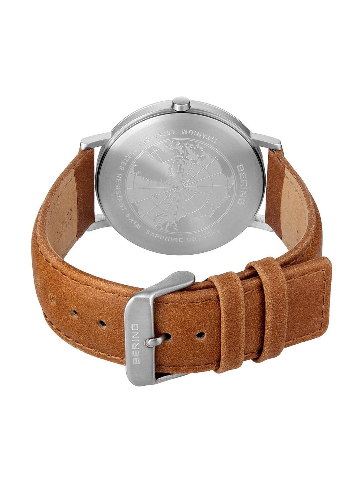 orologio uomo Bering 18640-567 men`s Titanium Mens Watch 40mm 5ATM
