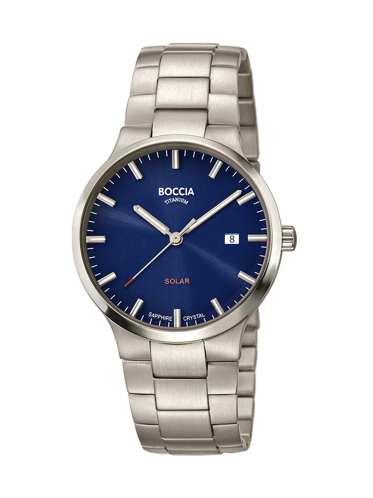 orologio uomo Boccia 3652-02 Men`s Watch Solar Titanium 39mm 5ATM