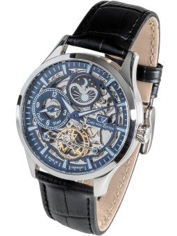 orologio uomo Carl von Zeyten CVZ0063BLS Freiburg Automatic Dual Time 44mm 10ATM
