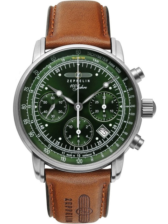 orologio uomo Zeppelin 8618-4 - 100 Years Zeppelin Mens Watch 43mm 5ATM