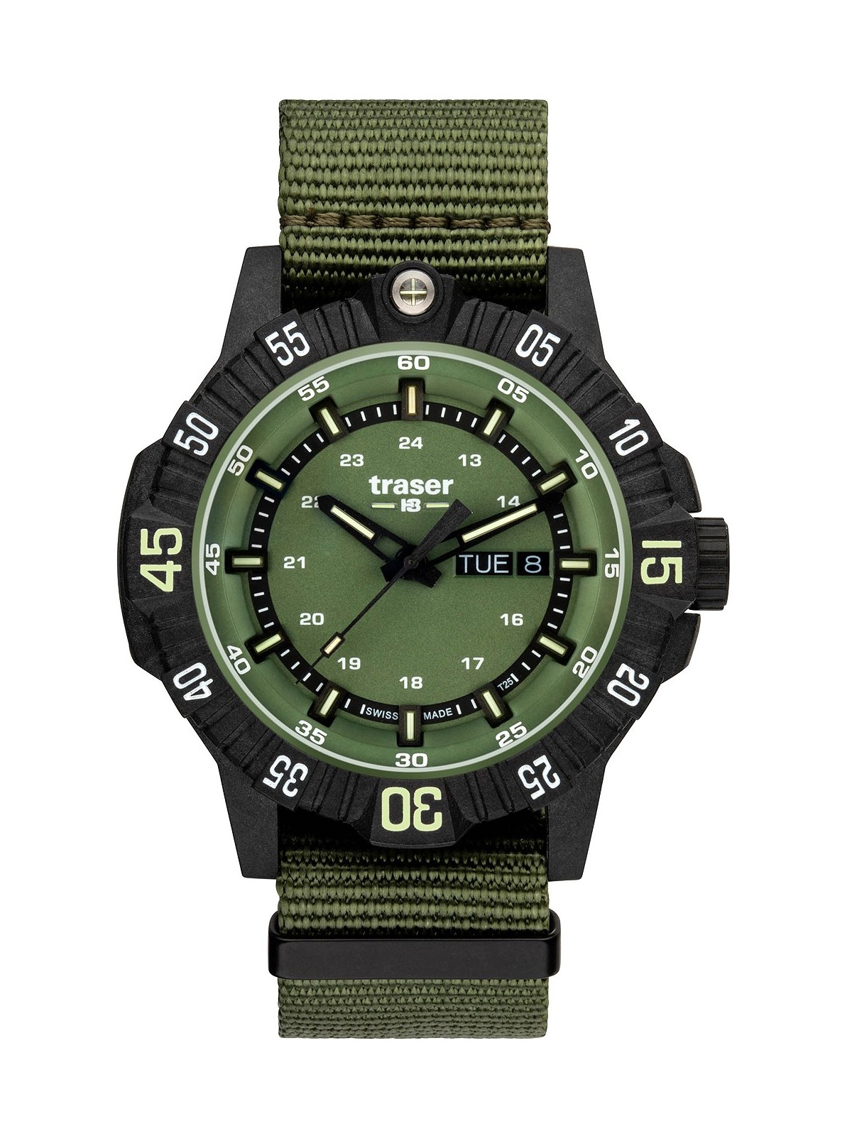 orologio uomo Traser H3 110726 P99 Q Tactical Green 46mm 20ATM