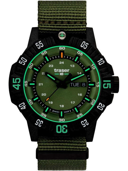 orologio uomo Traser H3 110726 P99 Q Tactical Green 46mm 20ATM