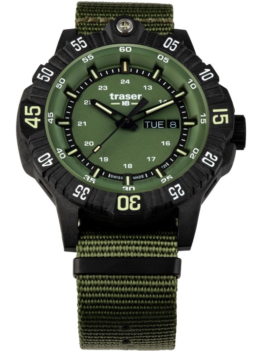 orologio uomo Traser H3 110726 P99 Q Tactical Green 46mm 20ATM