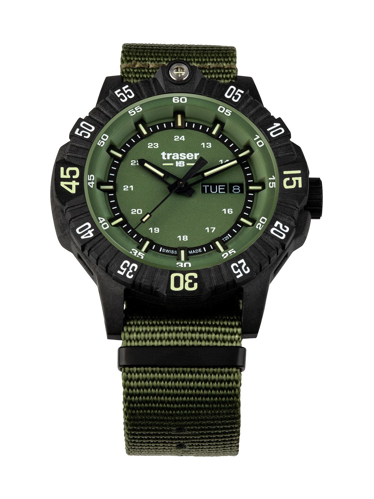orologio uomo Traser H3 110726 P99 Q Tactical Green 46mm 20ATM