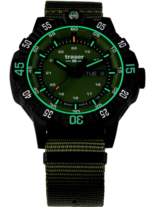 orologio uomo Traser H3 110726 P99 Q Tactical Green 46mm 20ATM