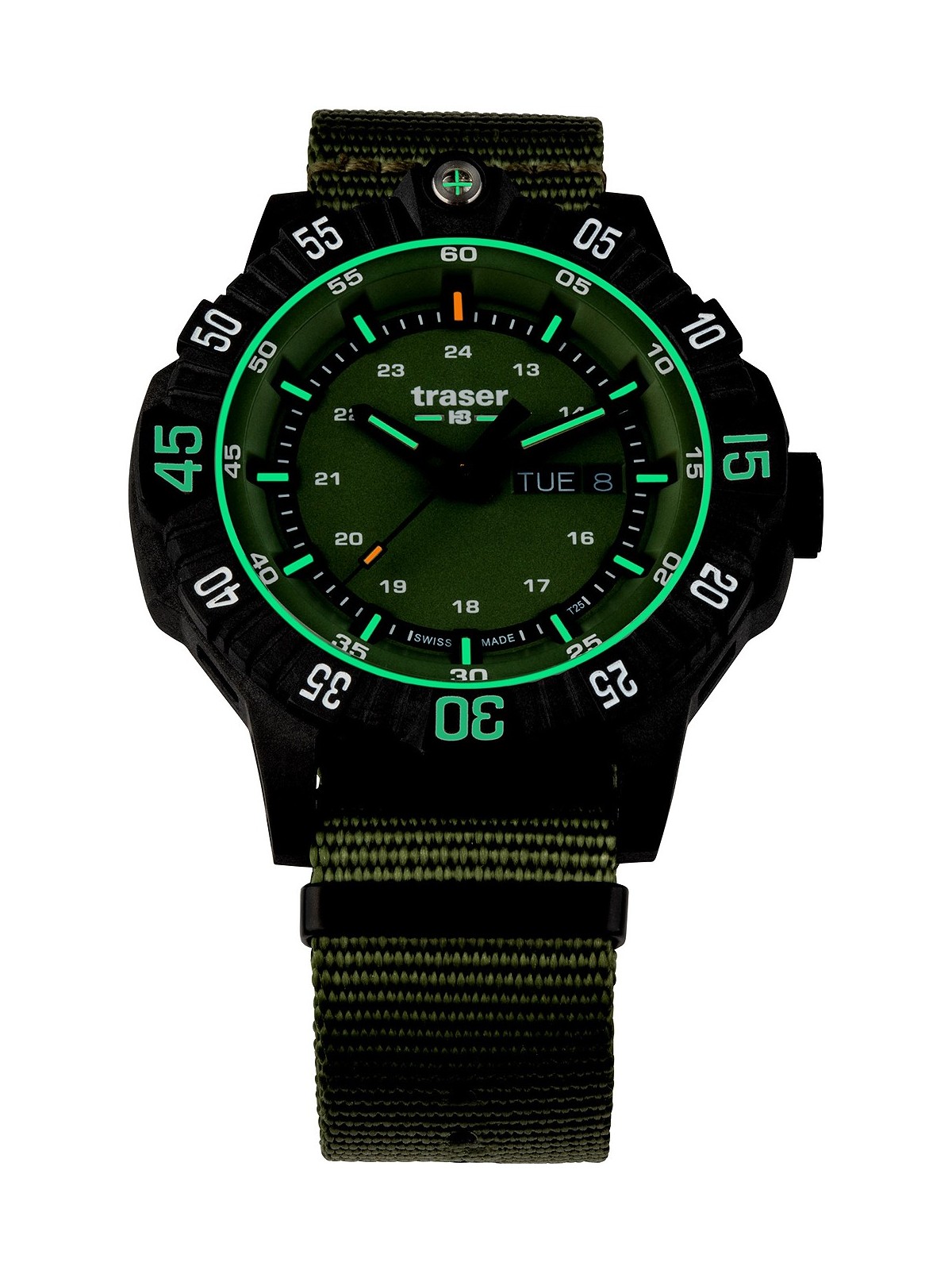 orologio uomo Traser H3 110726 P99 Q Tactical Green 46mm 20ATM