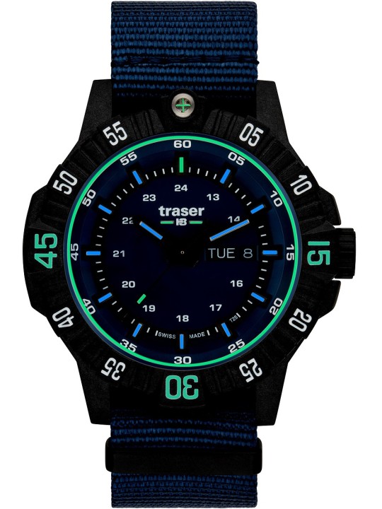 orologio uomo Traser H3 110724 P99 Q Tactical Blue 46mm 20ATM