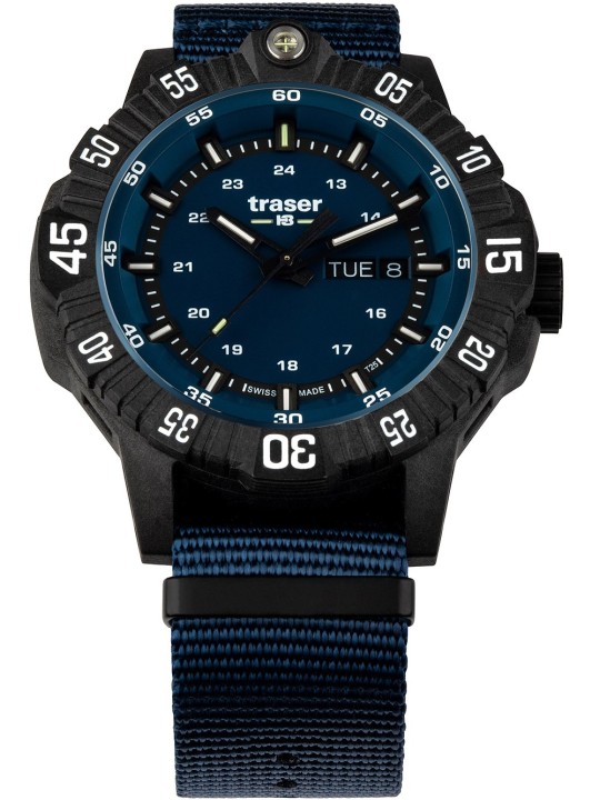 orologio uomo Traser H3 110724 P99 Q Tactical Blue 46mm 20ATM