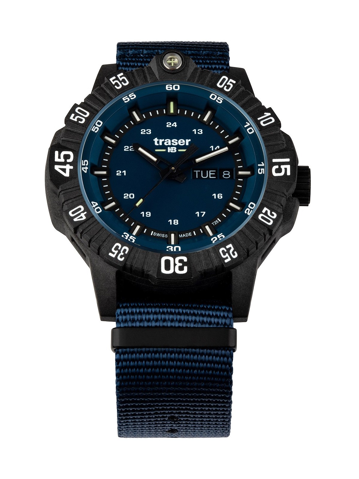 orologio uomo Traser H3 110724 P99 Q Tactical Blue 46mm 20ATM