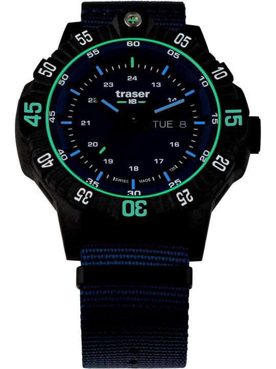 orologio uomo Traser H3 110724 P99 Q Tactical Blue 46mm 20ATM