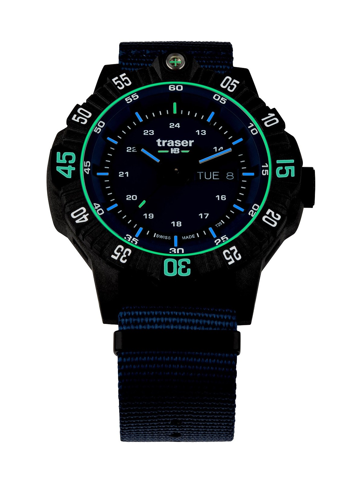 orologio uomo Traser H3 110724 P99 Q Tactical Blue 46mm 20ATM
