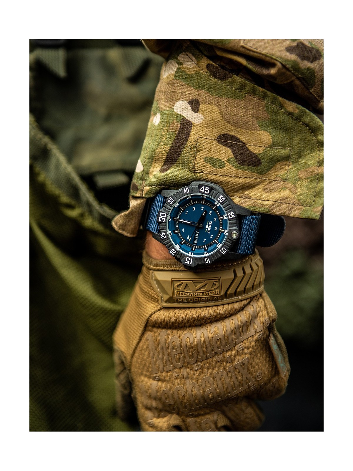 orologio uomo Traser H3 110724 P99 Q Tactical Blue 46mm 20ATM